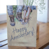 Hand Drawn Funny Chic Jubiläum Feiertagskarte