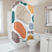 Hand drawn geometric seamless modern abstract mult duschvorhang (Beispiel)