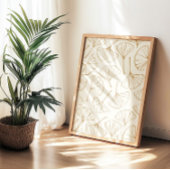 Hand Drawn Ginkgo Japanese Boho Japandi Botanical Poster