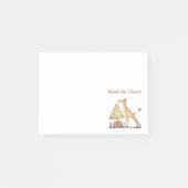 Hand-Drawn Giraffe Christmas Tree Art Post-it Klebezettel (Vorderseite)