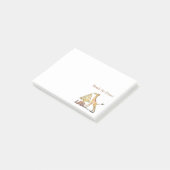 Hand-Drawn Giraffe Christmas Tree Art Post-it Klebezettel (angewinkelt)