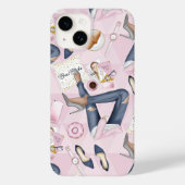 Hand Drawn Girl Boss Case-Mate iPhone Hülle (Rückseite)