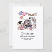 Hand Drawn Graduate class of 2026 Celebration Einladung (Vorderseite)