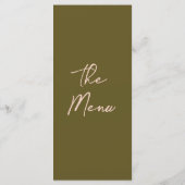  Hand Drawn Grasslands Cream Floral Wedding Menu  Menükarte (Rückseite)