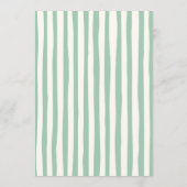 Hand Drawn Green Clover & Stripes St Patrick's Day Einladung (Rückseite)