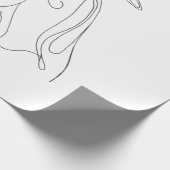 Hand Drawn Greyhound Line Art - Minimalist Design Geschenkpapier (Ecke)