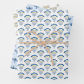 Hand Drawn Hanukah Menorah Candles  Geschenkpapier Set (Beispiel)