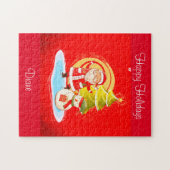 Hand Drawn Happy Christmas Puzzle (Horizontal)