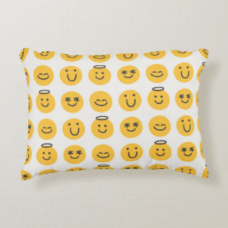 Hand Drawn Happy Emoji Pattern Dekokissen