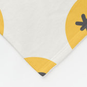 Hand Drawn Happy Emoji Pattern Fleecedecke (Ecke)