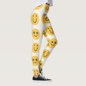 Hand Drawn Happy Emoji Pattern Leggings (Rechts)