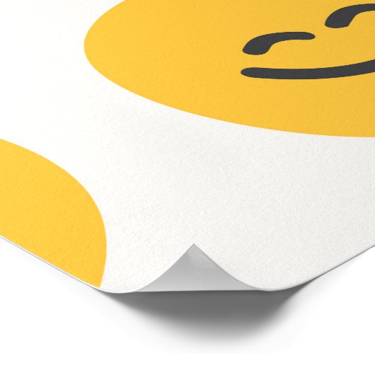 Hand Drawn Happy Emoji Pattern Poster (Ecke)