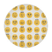 Hand Drawn Happy Emoji Pattern Schneidebrett (Vorderseite)