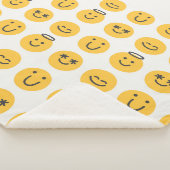 Hand Drawn Happy Emoji Pattern Sherpadecke (3/4)