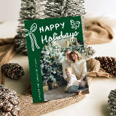 Hand Drawn Happy Holidays Arch Foto Weihnachten