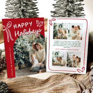 Hand Drawn Happy Holidays Arch Foto Weihnachten