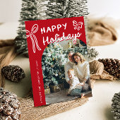 Hand Drawn Happy Holidays Arch Foto Weihnachten