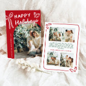 Hand Drawn Happy Holidays Arch Foto Weihnachten