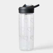 Hand Drawn Heart Donuts Valentines Water Bottle Trinkflasche (Links)