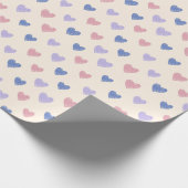 Hand Drawn Heart Doodle Pattern Wrapping Paper Geschenkpapier (Ecke)
