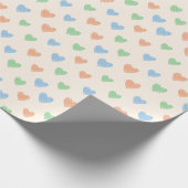 Hand Drawn Heart Doodle Pattern Wrapping Paper Geschenkpapier (Ecke)