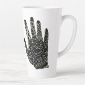 Hand Drawn Heart Hands Beer Stein Milchtasse (Rechts)
