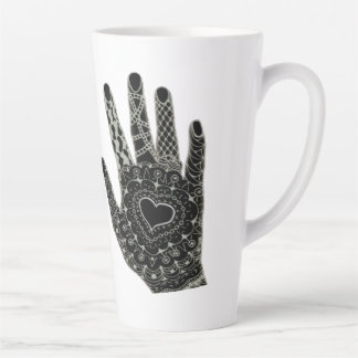 Hand Drawn Heart Hands Beer Stein Milchtasse