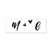 Hand Drawn Heart Name Initials  Permastempel (Design)