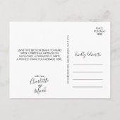 Hand Drawn Heart Vielen Dank Postkarte (Rückseite)