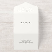 Hand Drawn Hearts Doodle Modern Wedding All-in-One-Einladung (Außenseite)