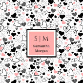 Hand Drawn Hearts Romantic Wedding Love Gift Art  Fleecedecke