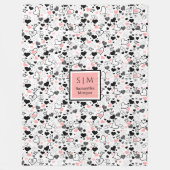 Hand Drawn Hearts Romantic Wedding Love Gift Art Fleecedecke (Vorderseite)