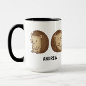 Hand Drawn Hedgehog Custom Cute Tasse (Links)