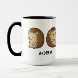 Hand Drawn Hedgehog Custom Cute Tasse