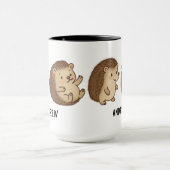 Hand Drawn Hedgehog Custom Cute Tasse (Zentrum)