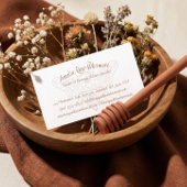 Hand Drawn Honey Bee Floral Botanical Wellness  Visitenkarte