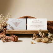 Hand Drawn Honey Bee Floral Botanical Wellness  Visitenkarte