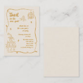 Hand Drawn Illustrated New Years Eve Party In Mitteilungskarte (Vorne/Hinten)