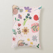 Hand drawn illustrations for kids Botanical pink Dekokissen (Rückseite(Vertikal))