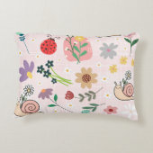 Hand drawn illustrations for kids Botanical pink Dekokissen (Rückseite)