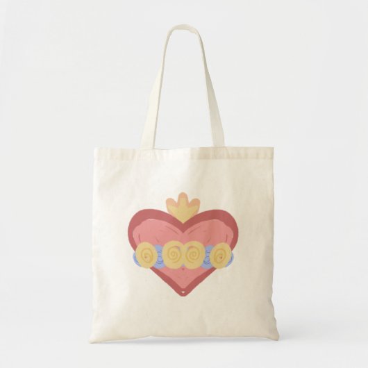Hand-drawn Immaculate Heart of Mary Tote Bag Tragetasche (Vorne)