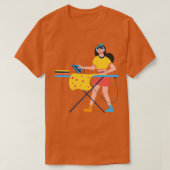 Hand Drawn IRONING FRAU T-Shirt (Design vorne)