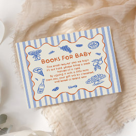 Hand Drawn Italian Baby Shower Book Request Begleitkarte