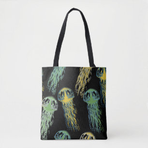 Hand drawn jellyfish texture. Raster hand drawn wa Tasche