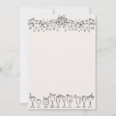 Hand Drawn Jingle und Mingle Weihnachts-Party Einladung (Rückseite)