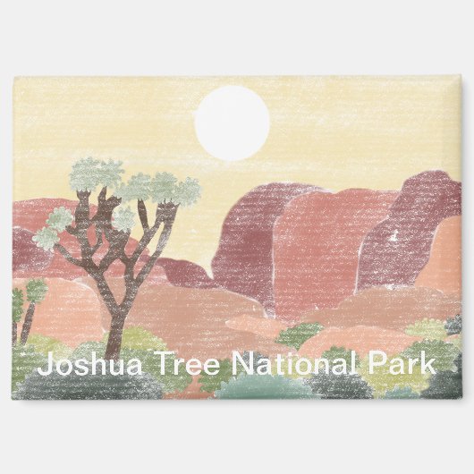 Hand Drawn Joshua Tree Nationalpark Magnet (Vorderseite)