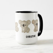 Hand Drawn Koala Bear Custom Cute Tasse (VorderseiteRechts)