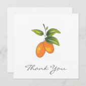 Hand Drawn Kumquats Dankeskarte (Vorne/Hinten)