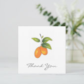 Hand Drawn Kumquats Dankeskarte (Stehend Vorderseite)