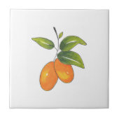 Hand Drawn Kumquats Fliese (Vorderseite)